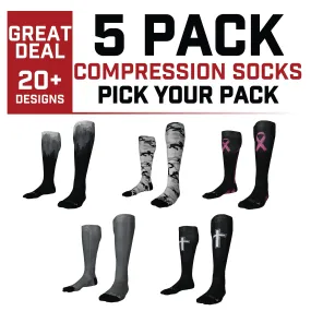 5 Pack Compression Socks | Pick Your Pack