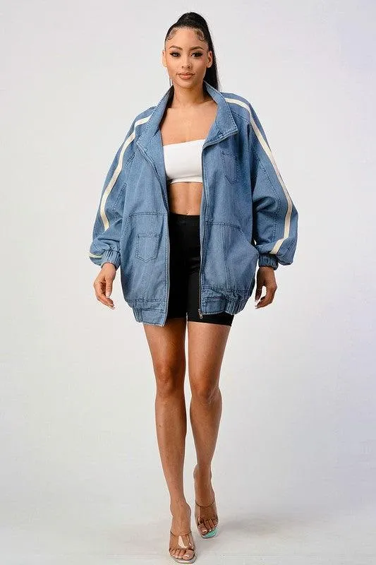 Casual Loose Fit Denim Jacket