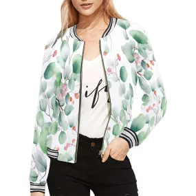 Eucalyptus Leaves awd325 Bomber Jacket for Women