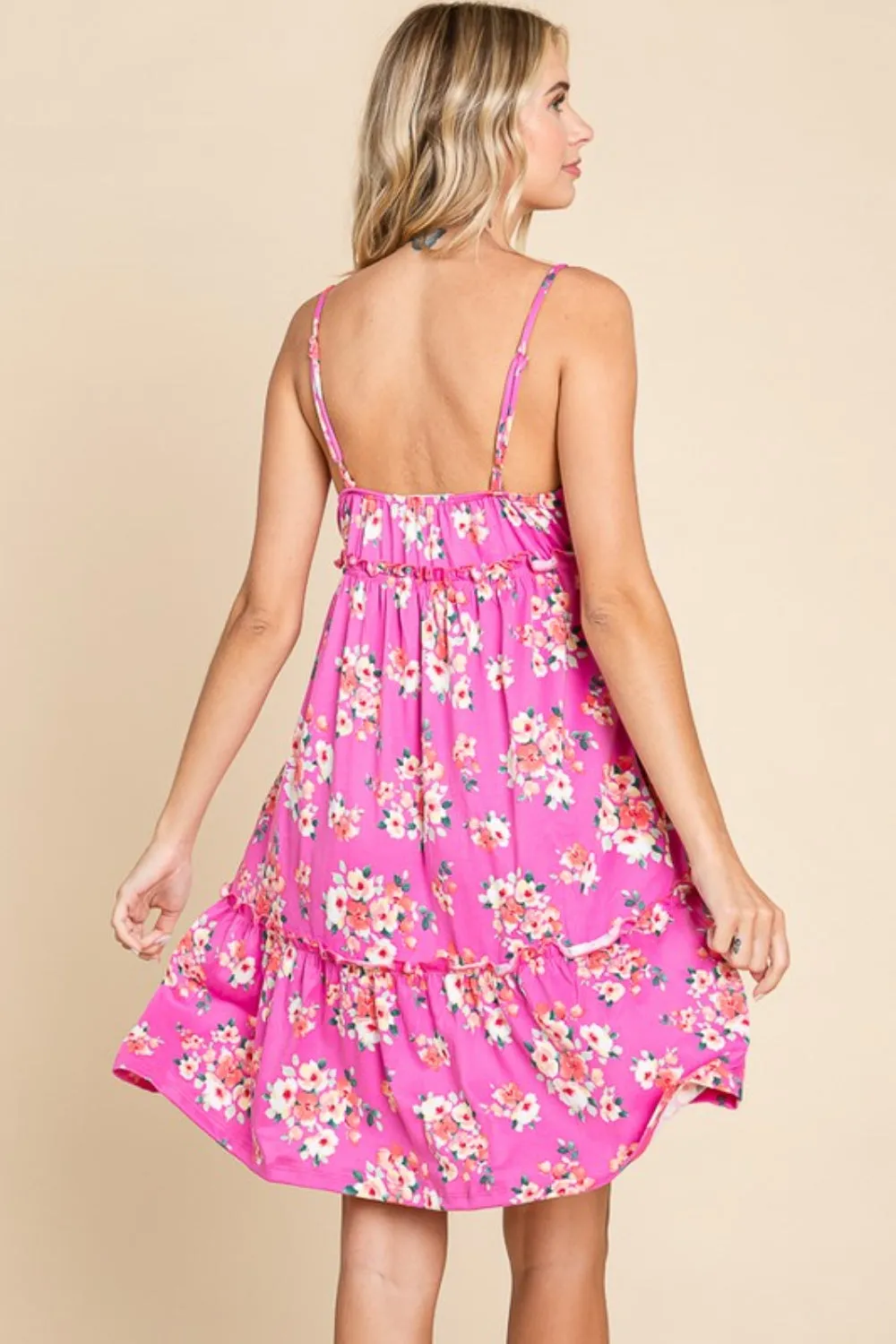 Floral Ruffled Cami Dress