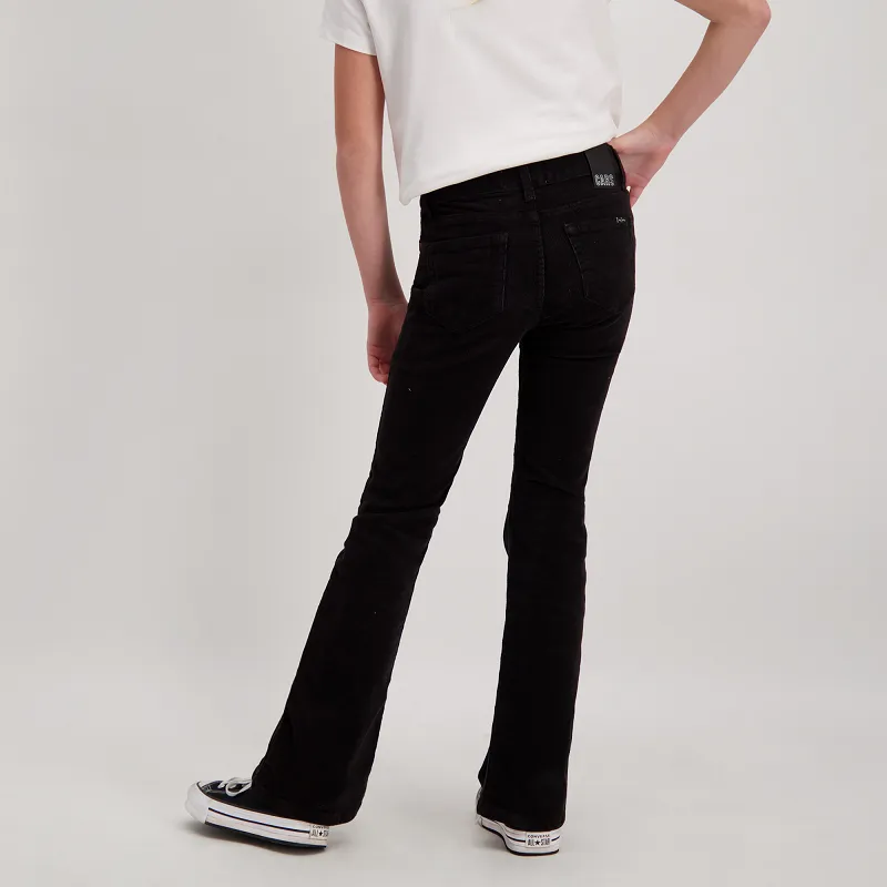 Girl's Flared Corduroy Jeans - Black