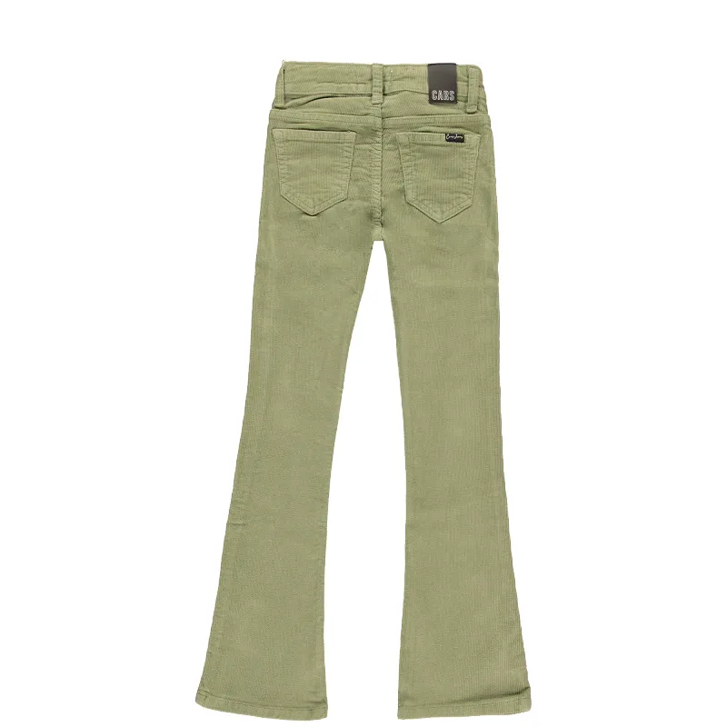 Girl's Flared Corduroy Jeans - Light Olive