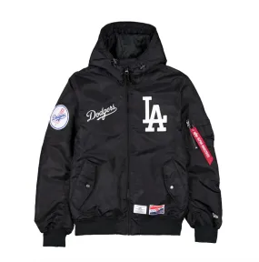 Los Angeles Dodgers Black Bomber Jacket New Era X Alpha Industries