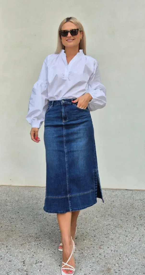 Madison Denim Skirt (Zjoosh)