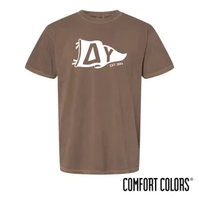 New! Delta Upsilon Comfort Colors Brown Pennant Short Sleeve Tee