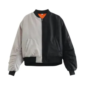 Pre Order:  Colorblock Pocket Zipper Bomber Jacket