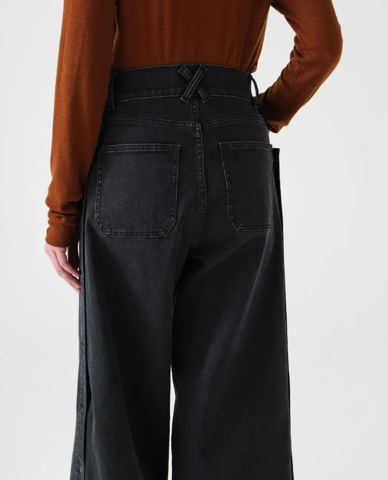 Seventy Mochi Bay Washed Black Wide Jeans