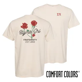 Sigma Chi Comfort Colors Rosebud Ivory Short Sleeve Tee