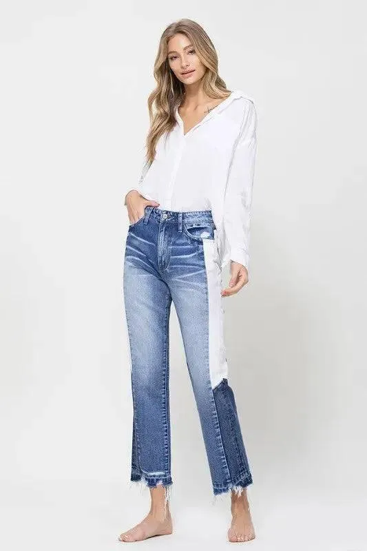 Super high rise crop jeans