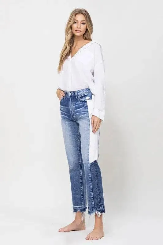 Super high rise crop jeans