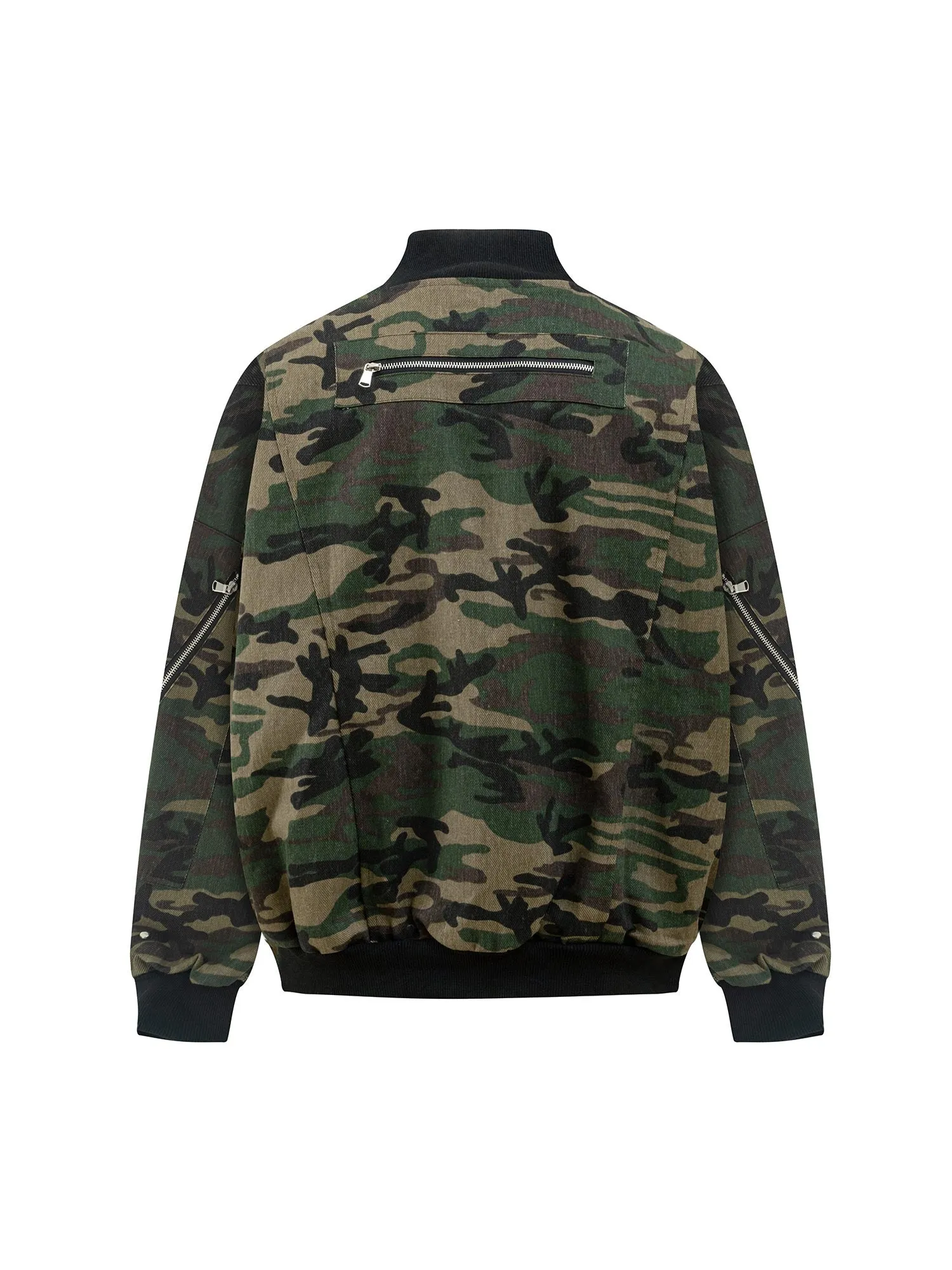 Thesupermade Camouflage Bomber Jacket